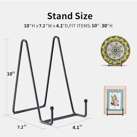 10” Black Metal Display Stands - Picture 2 of 2